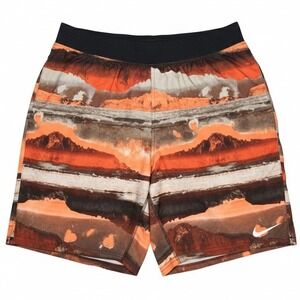 Nike Shorts Mens Medium Outline & Adventure 9" Volley Swim Athletic Desert Print